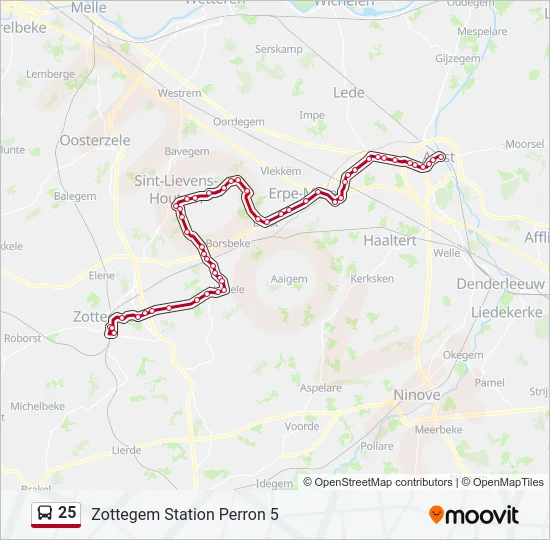 25 Bus Line Map