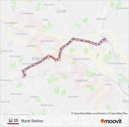 25 Bus Line Map