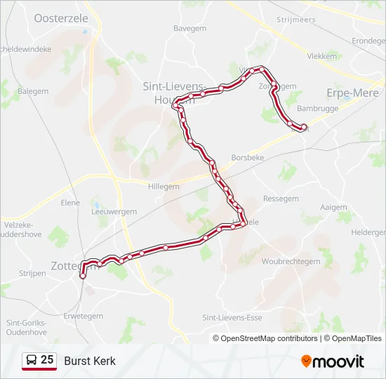25 Bus Line Map