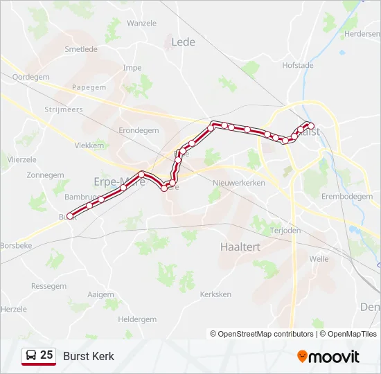 25 Bus Line Map