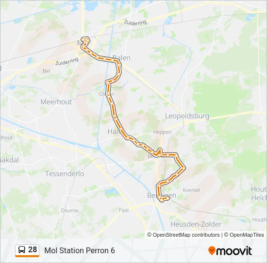 28 Bus Line Map