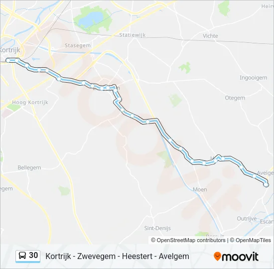 30 Bus Line Map