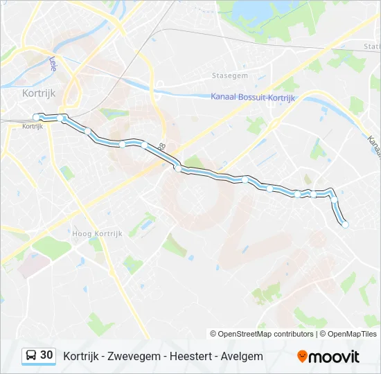 30 Bus Line Map
