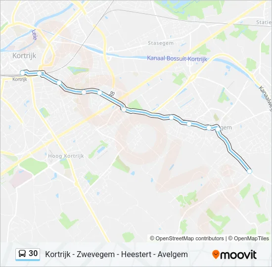 30 Bus Line Map