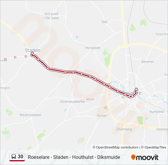 30 Bus Line Map
