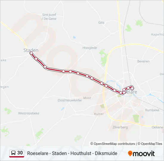 30 Bus Line Map