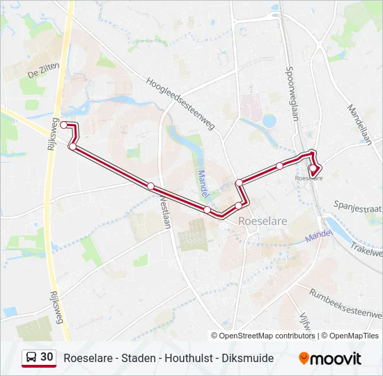 30 Bus Line Map
