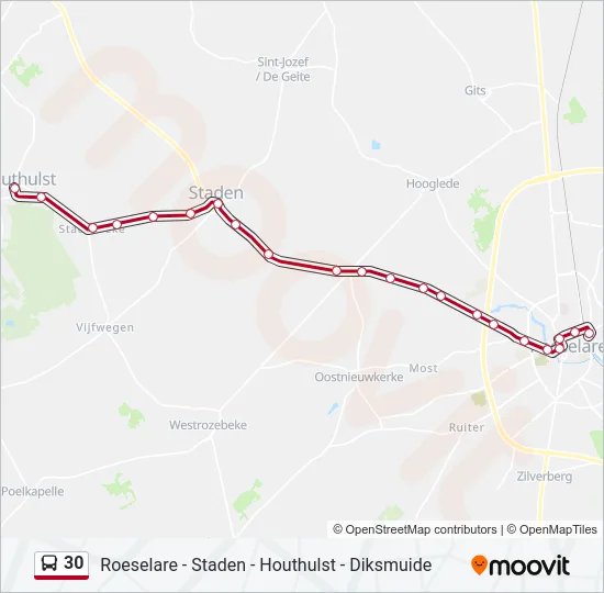 30 Bus Line Map