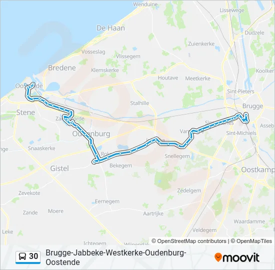 30 Bus Line Map