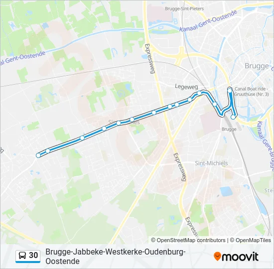 30 Bus Line Map