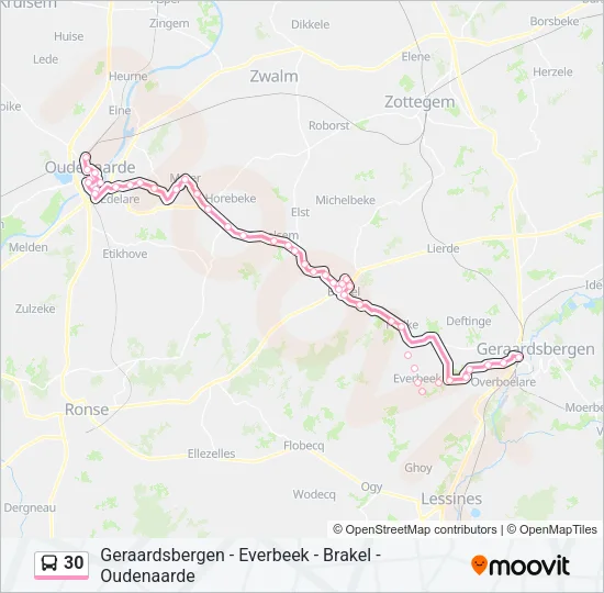 30 Bus Line Map
