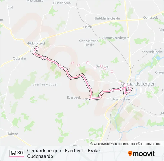 30 Bus Line Map