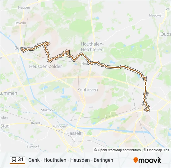 31 Bus Line Map