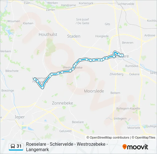 31 Bus Line Map