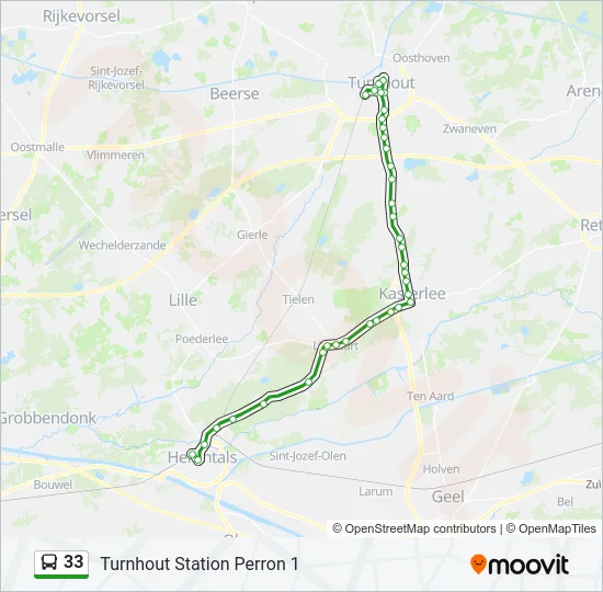 33 Bus Line Map