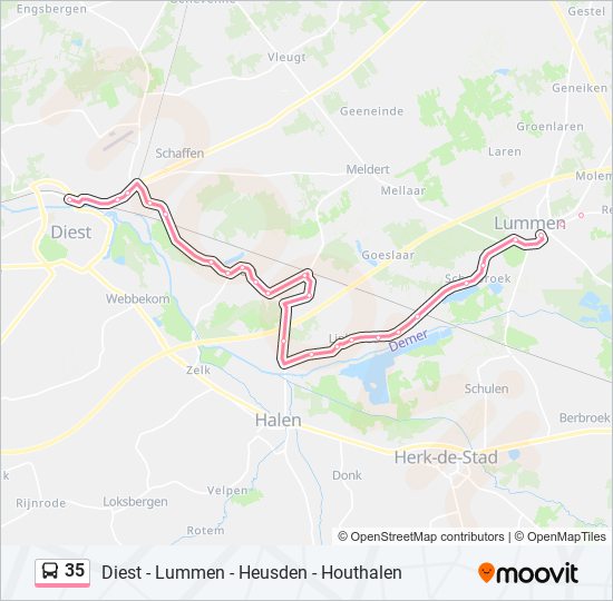 35 bus Line Map