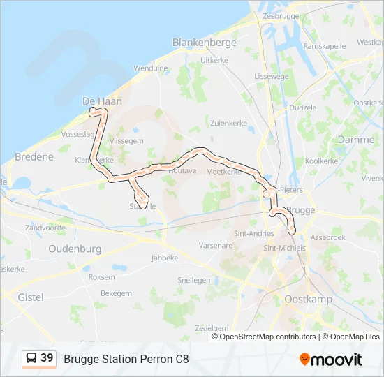 39 Bus Line Map