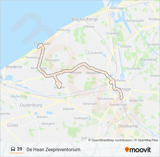39 Bus Line Map