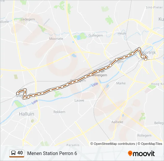 40 Bus Line Map