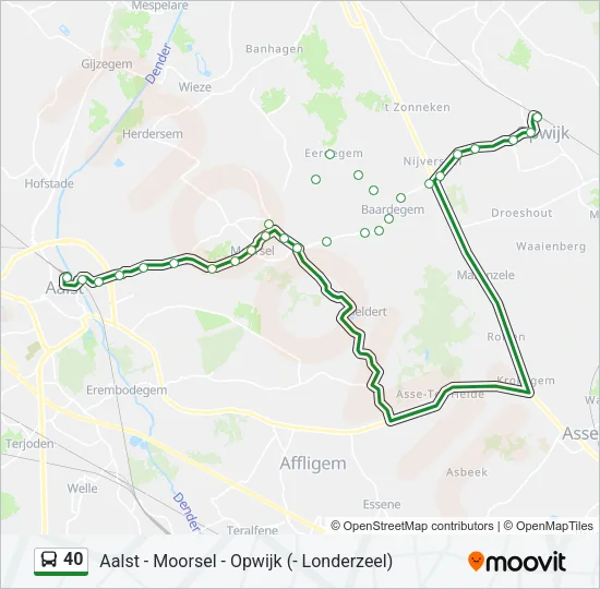 40 Bus Line Map