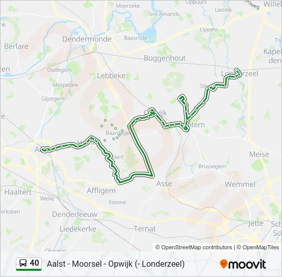 40 Bus Line Map