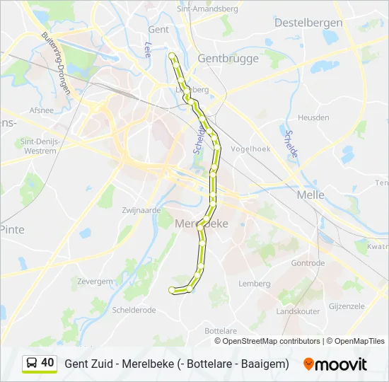 40 Bus Line Map