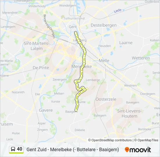 40 Bus Line Map