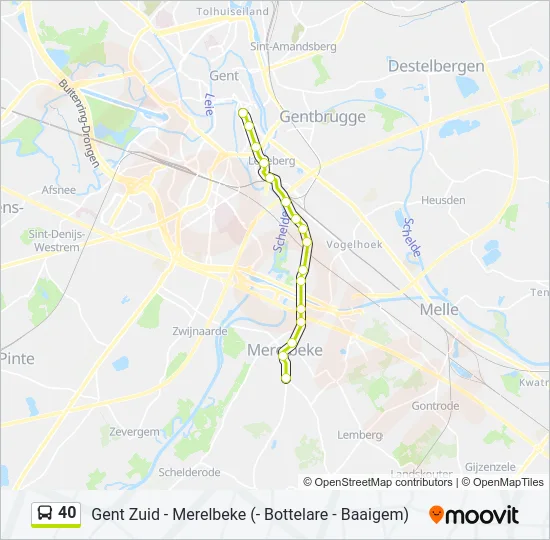 40 Bus Line Map