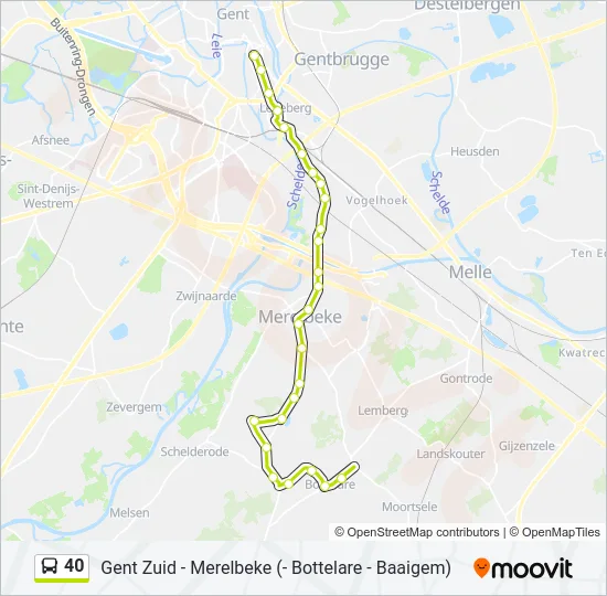 40 Bus Line Map