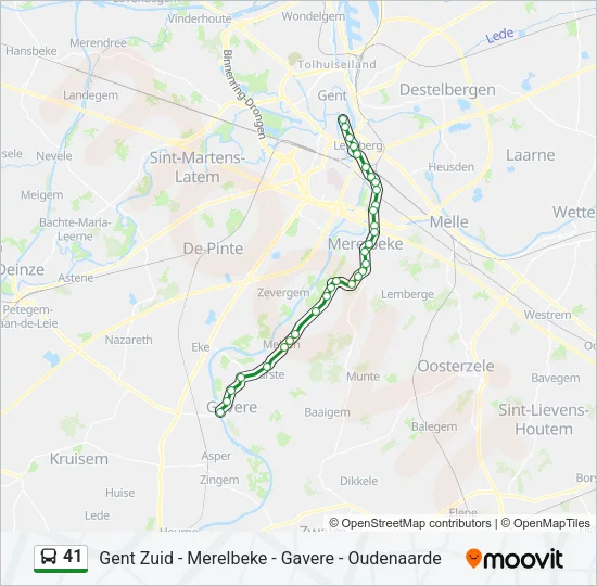 41 Bus Line Map