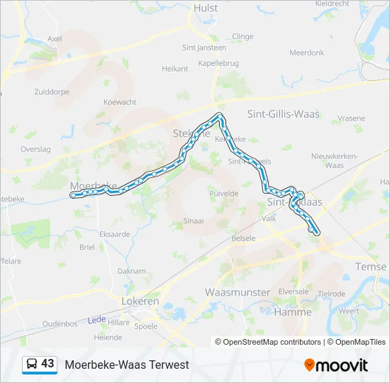 43 Bus Line Map