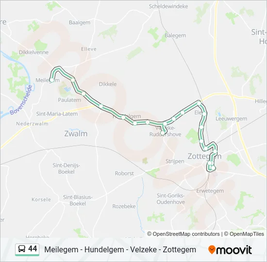 44 Bus Line Map