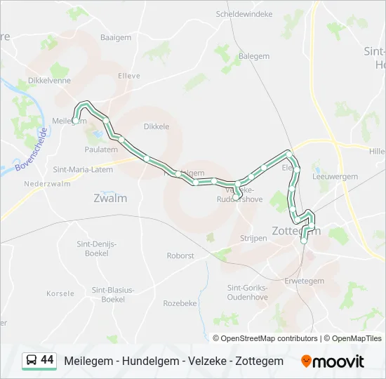 44 Bus Line Map