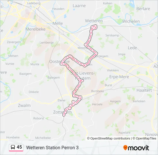 45 Bus Line Map