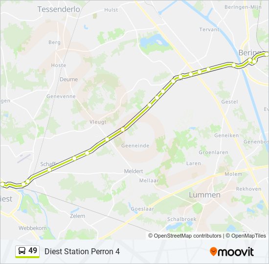 49 bus Line Map