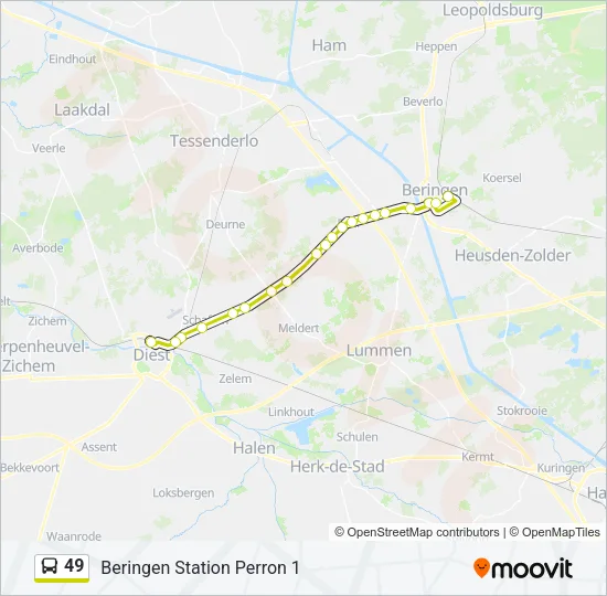 49 Bus Line Map