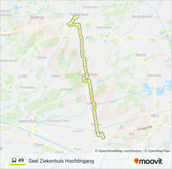 49 Bus Line Map