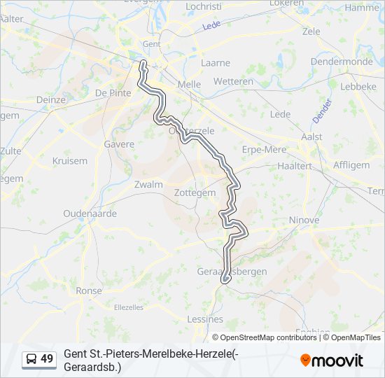 49 bus Line Map