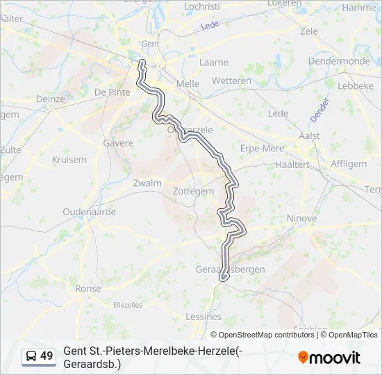 49 Bus Line Map