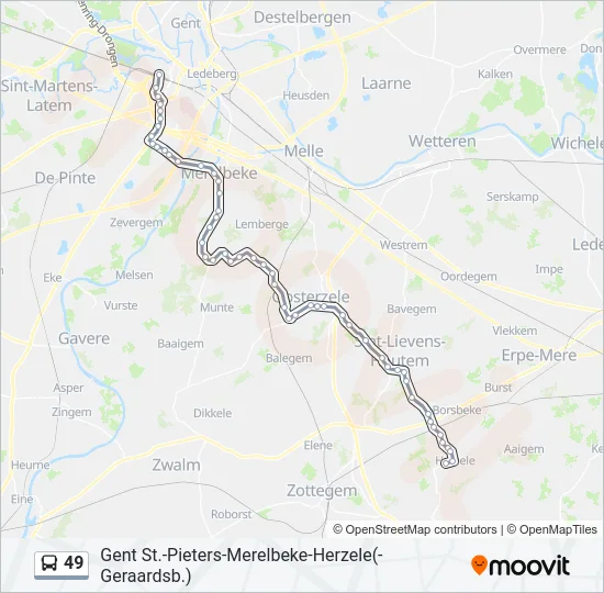 49 Bus Line Map