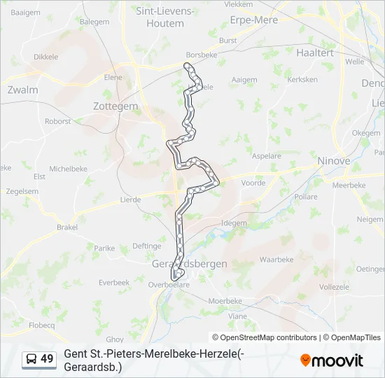 49 Bus Line Map