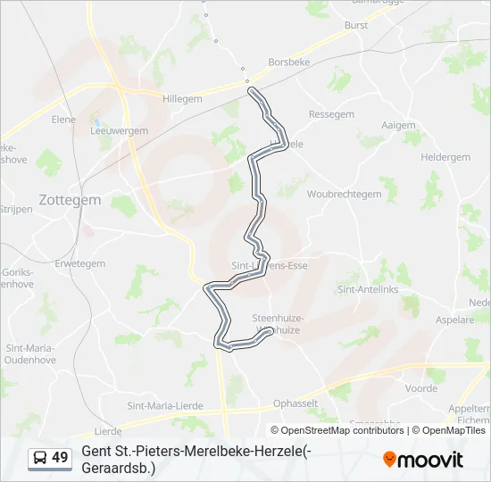 49 Bus Line Map