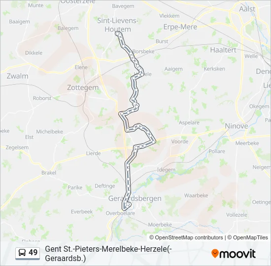 49 Bus Line Map