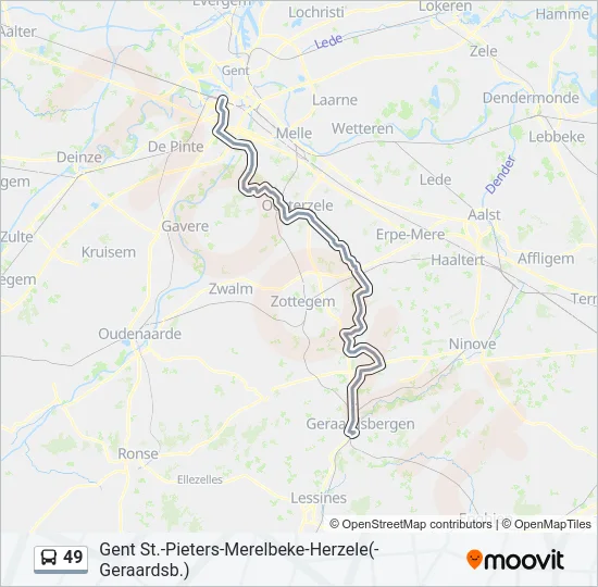 49 Bus Line Map