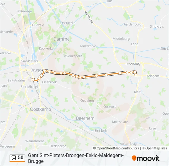 50 Bus Line Map