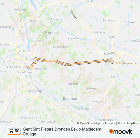 50 Bus Line Map