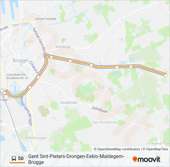 50 Bus Line Map