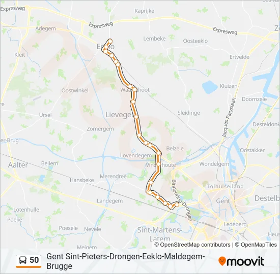 50 Bus Line Map