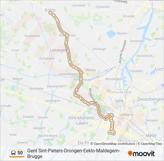 50 Bus Line Map