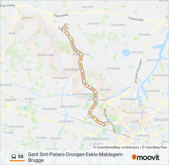 50 Bus Line Map